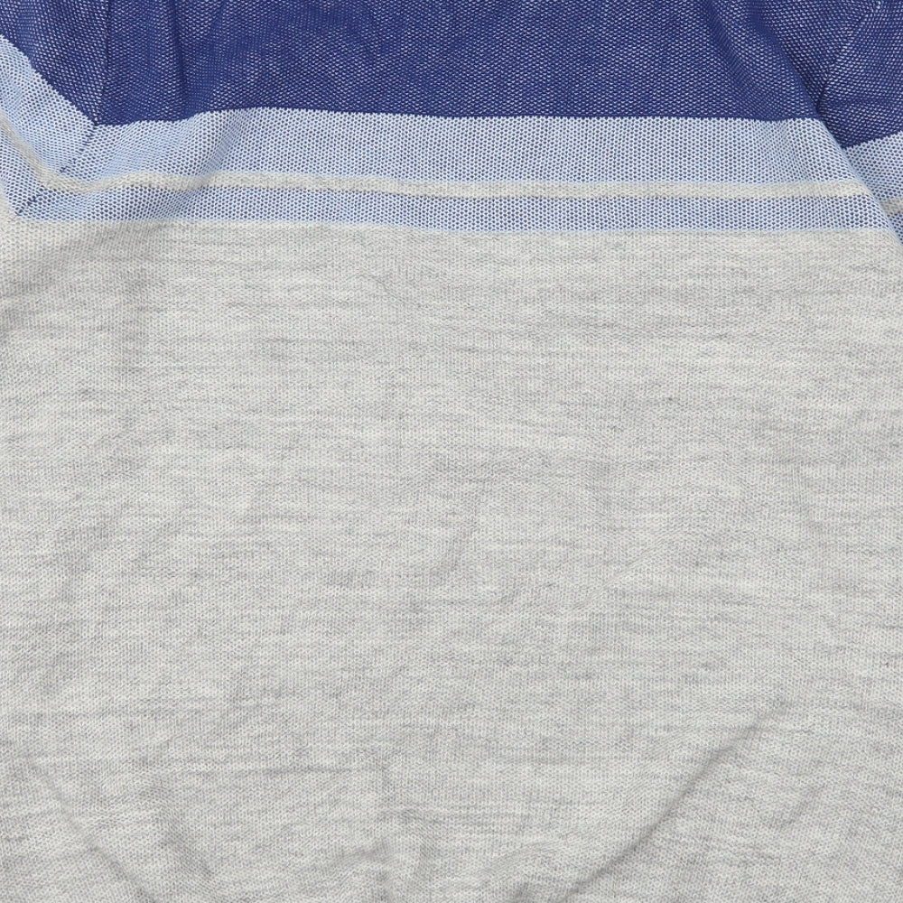 Marks and Spencer Mens Grey Round Neck  Cotton Pullover Jumper Size L