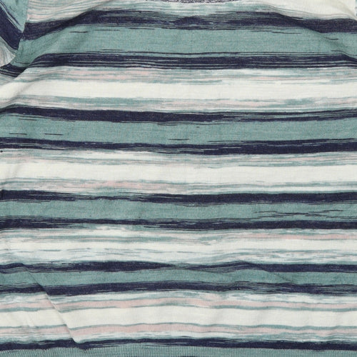 RJR.John Rocha Womens Multicoloured Boat Neck Striped Viscose Pullover Jumper Size 14