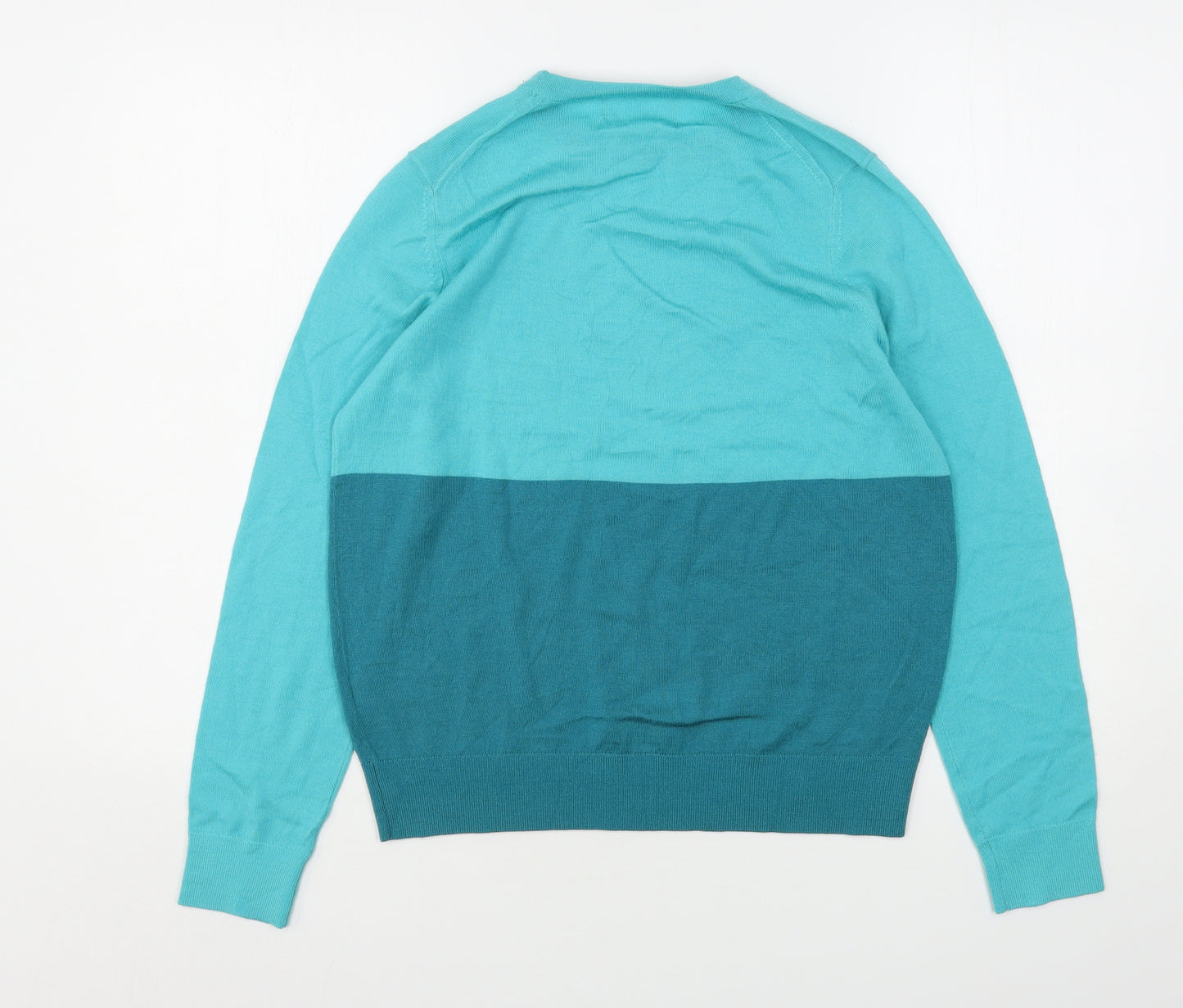Marks and Spencer Womens Green Round Neck  Wool Pullover Jumper Size 12