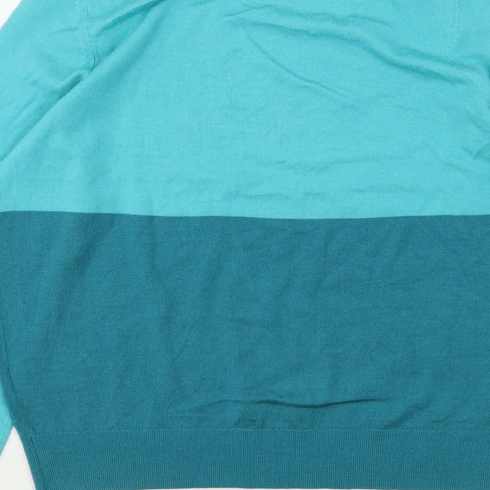 Marks and Spencer Womens Green Round Neck  Wool Pullover Jumper Size 12