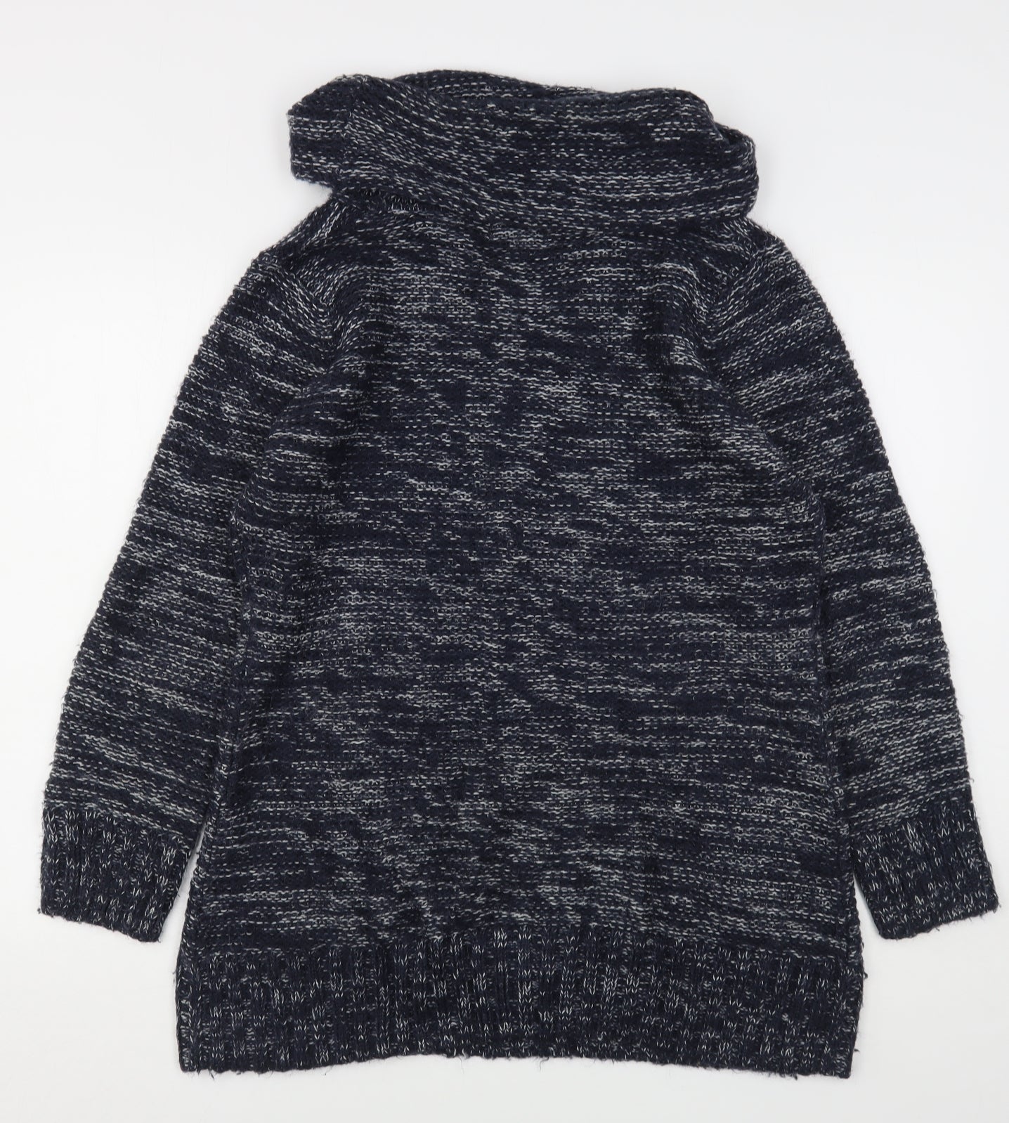 Papaya Womens Blue Roll Neck  Acrylic Pullover Jumper Size 14