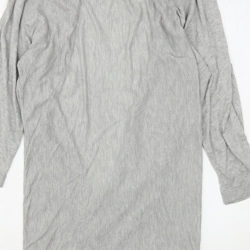 H&M Womens Grey V-Neck  Viscose Cardigan Jumper Size M