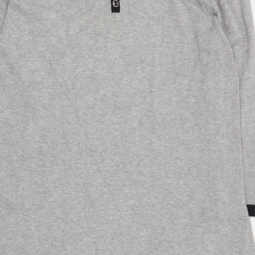 BHS Womens Grey  Viscose Jumper Dress  Size 18  Round Neck Pullover