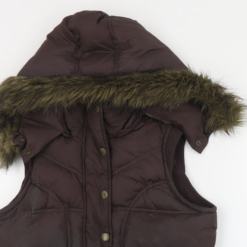 NEXT Womens Brown   Gilet Coat Size 14  Zip