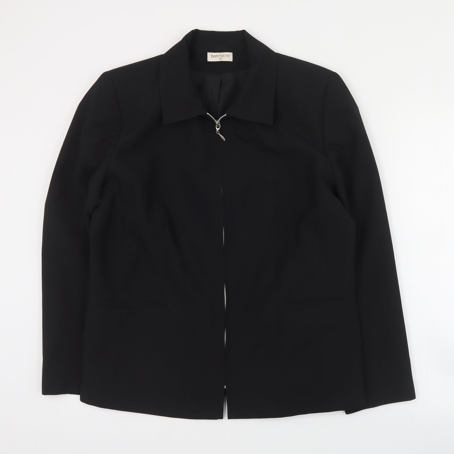Bonmarche Womens Black   Jacket  Size 16  Zip