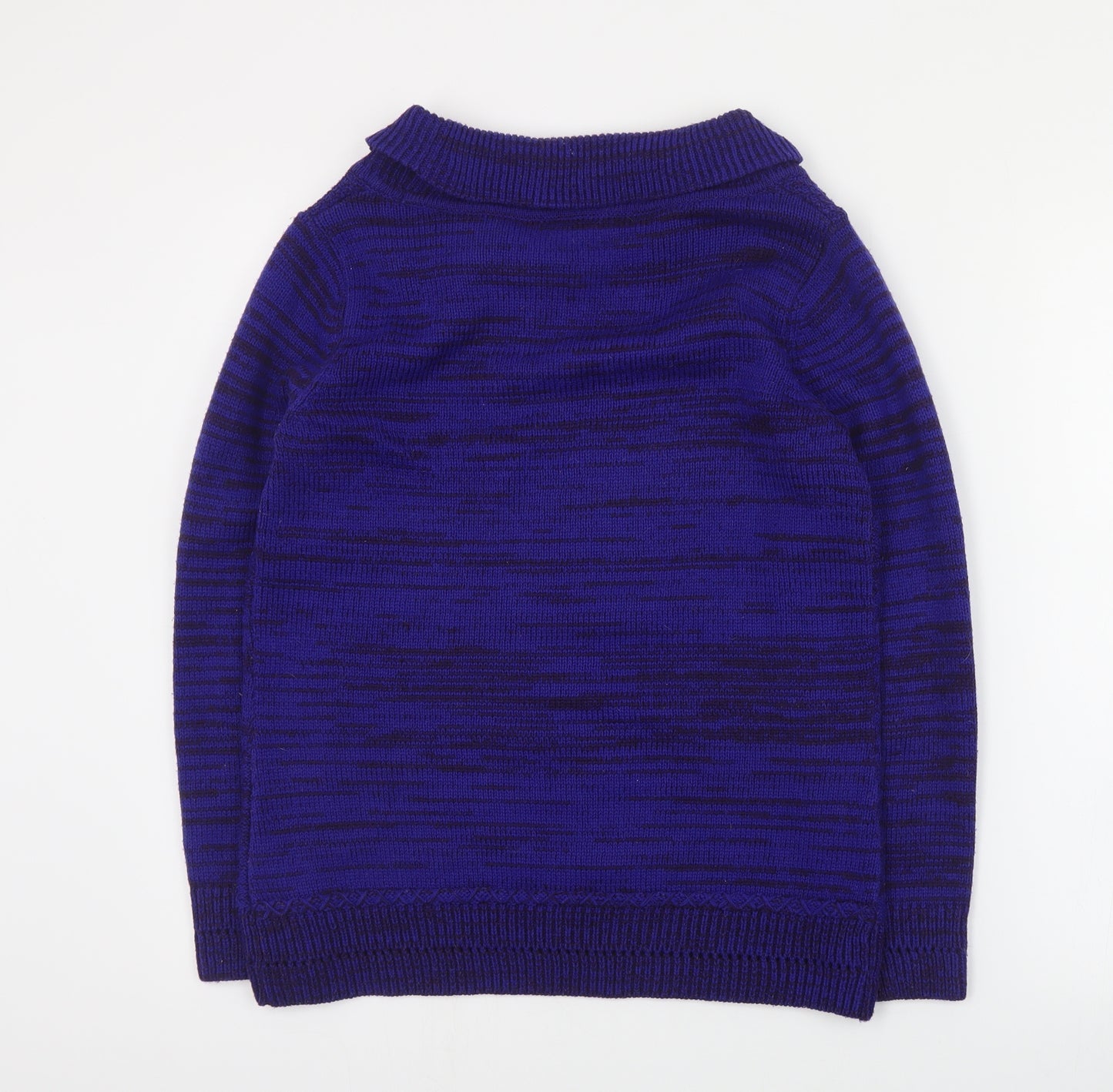 Bonmarché Womens Blue Round Neck  Acrylic Pullover Jumper Size S