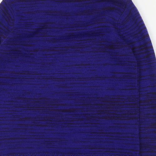 Bonmarché Womens Blue Round Neck  Acrylic Pullover Jumper Size S