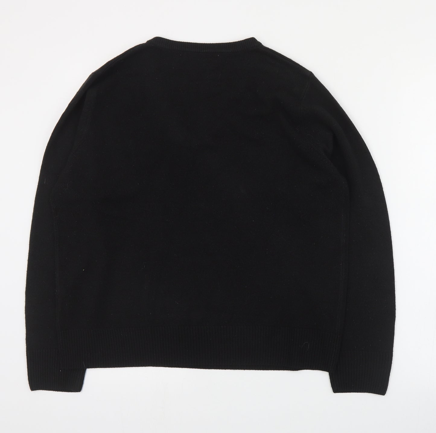 Pure & Natural Womens Black V-Neck  Acetate Pullover Jumper Size 18   - 18 / 20