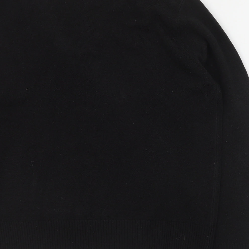 Pure & Natural Womens Black V-Neck  Acetate Pullover Jumper Size 18   - 18 / 20