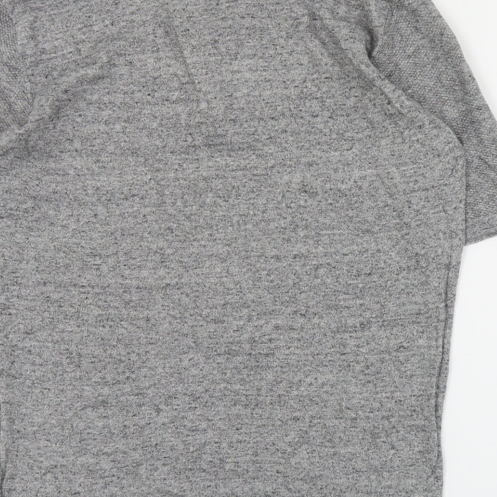 Primark Mens Grey  Cotton  Polo Size M Collared Button