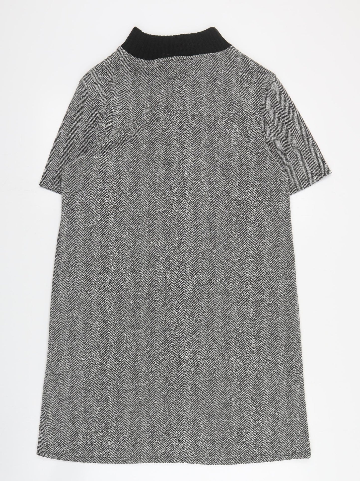 Primark Womens Grey  Polyester A-Line  Size 14  Mock Neck Pullover