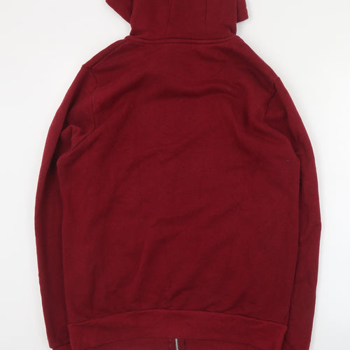 Primark Mens Red  Cotton Full Zip Hoodie Size L