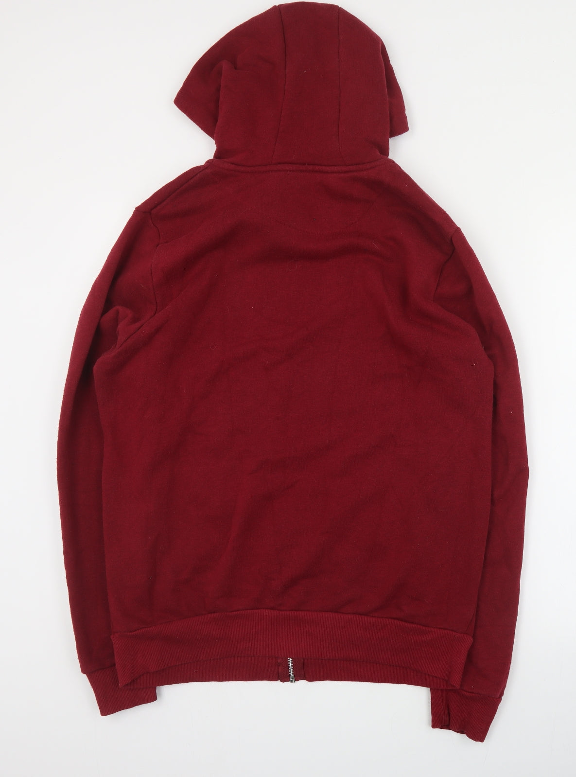 Primark Mens Red  Cotton Full Zip Hoodie Size L