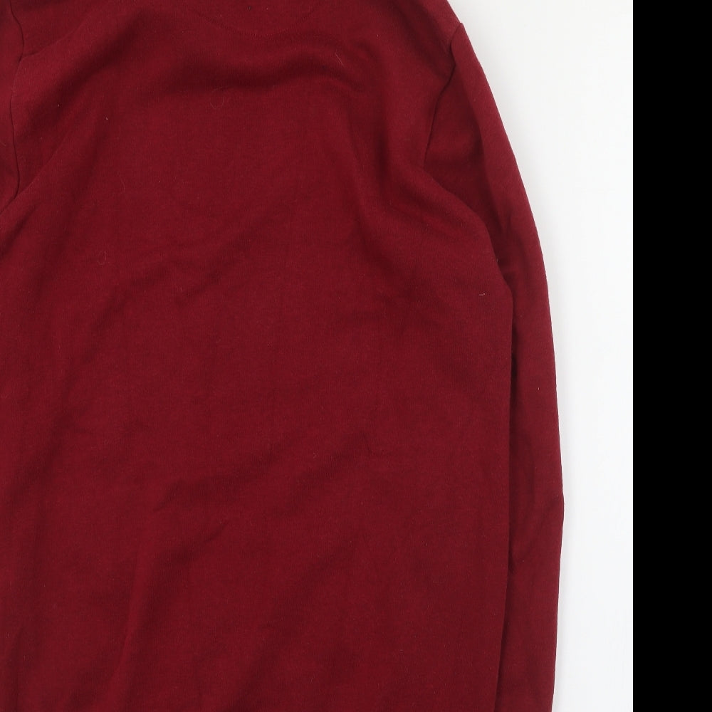 Primark Mens Red  Cotton Full Zip Hoodie Size L