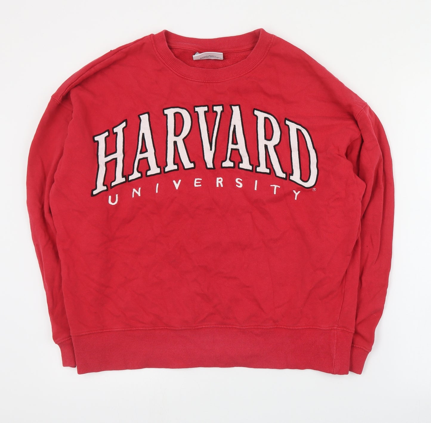 F&F Womens Red  Cotton Pullover Sweatshirt Size 12  Pullover - Harvard