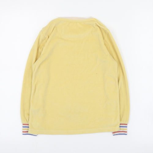 Primark Girls Yellow Crew Neck  Polyester Pullover Jumper Size 8-9 Years  Pullover - Slogan