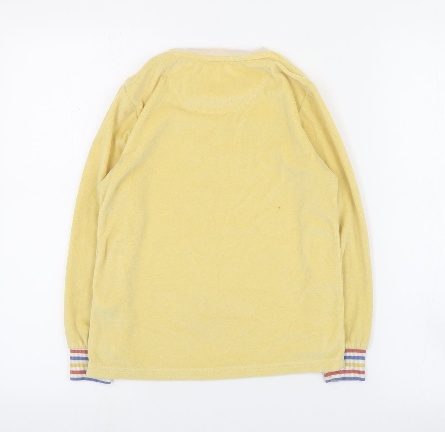 Primark Girls Yellow Crew Neck  Polyester Pullover Jumper Size 8-9 Years  Pullover - Slogan