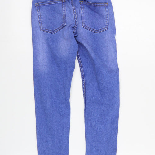 Primark Boys Blue  Cotton Skinny Jeans Size 7-8 Years  Regular Zip