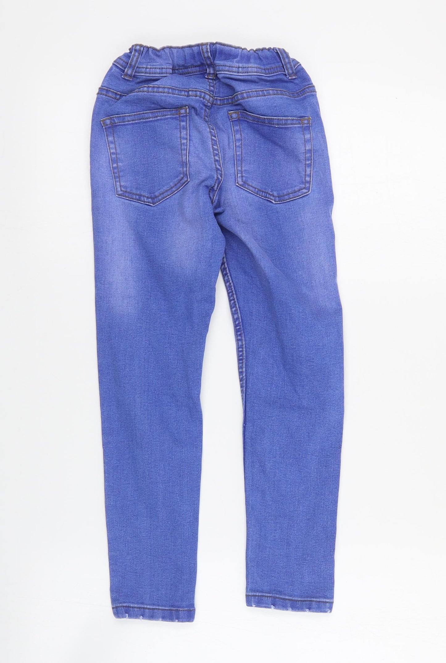 Primark Boys Blue  Cotton Skinny Jeans Size 7-8 Years  Regular Zip