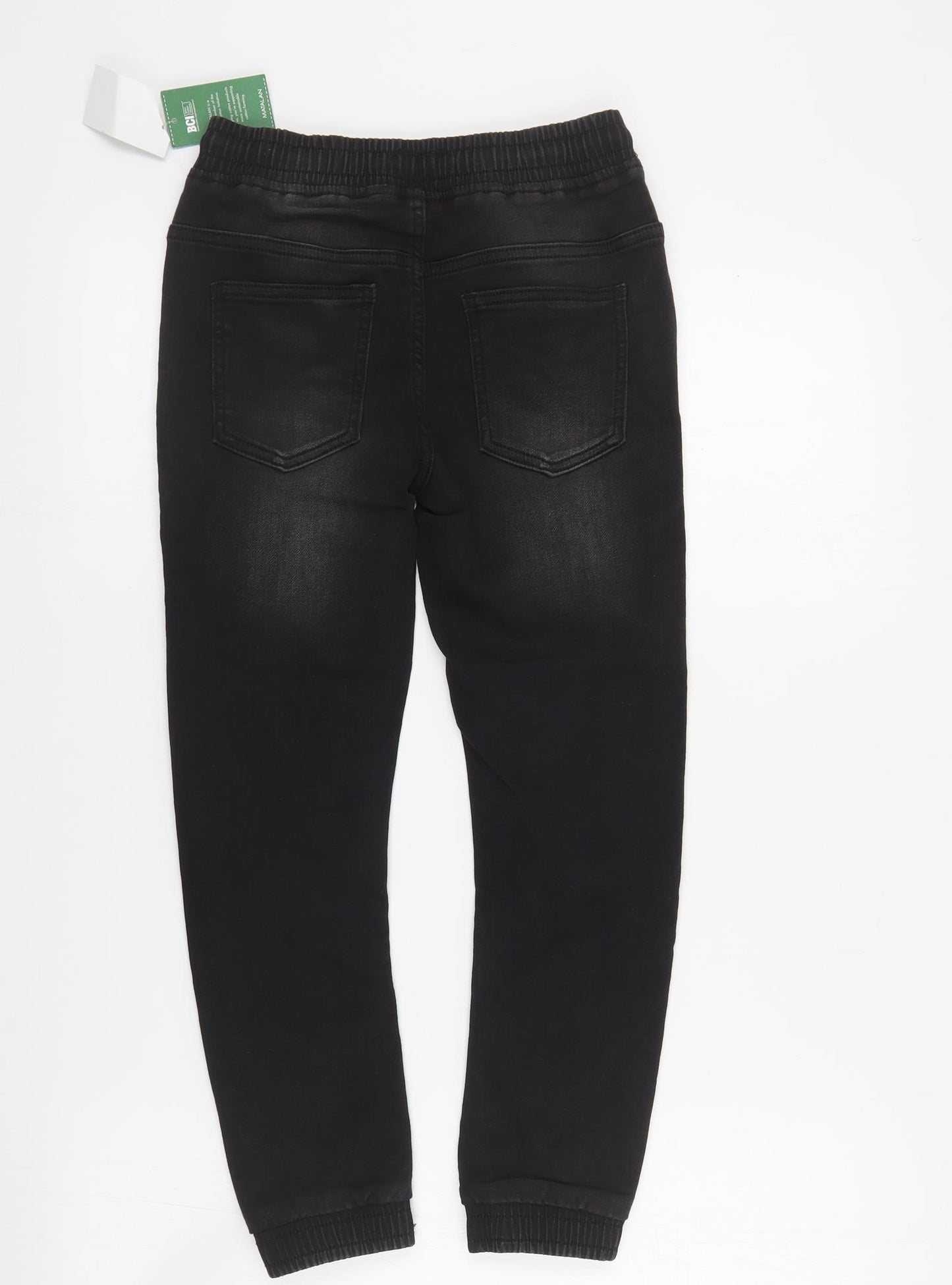 Matalan Boys Black  Cotton Skinny Jeans Size 9 Months  Regular Drawstring