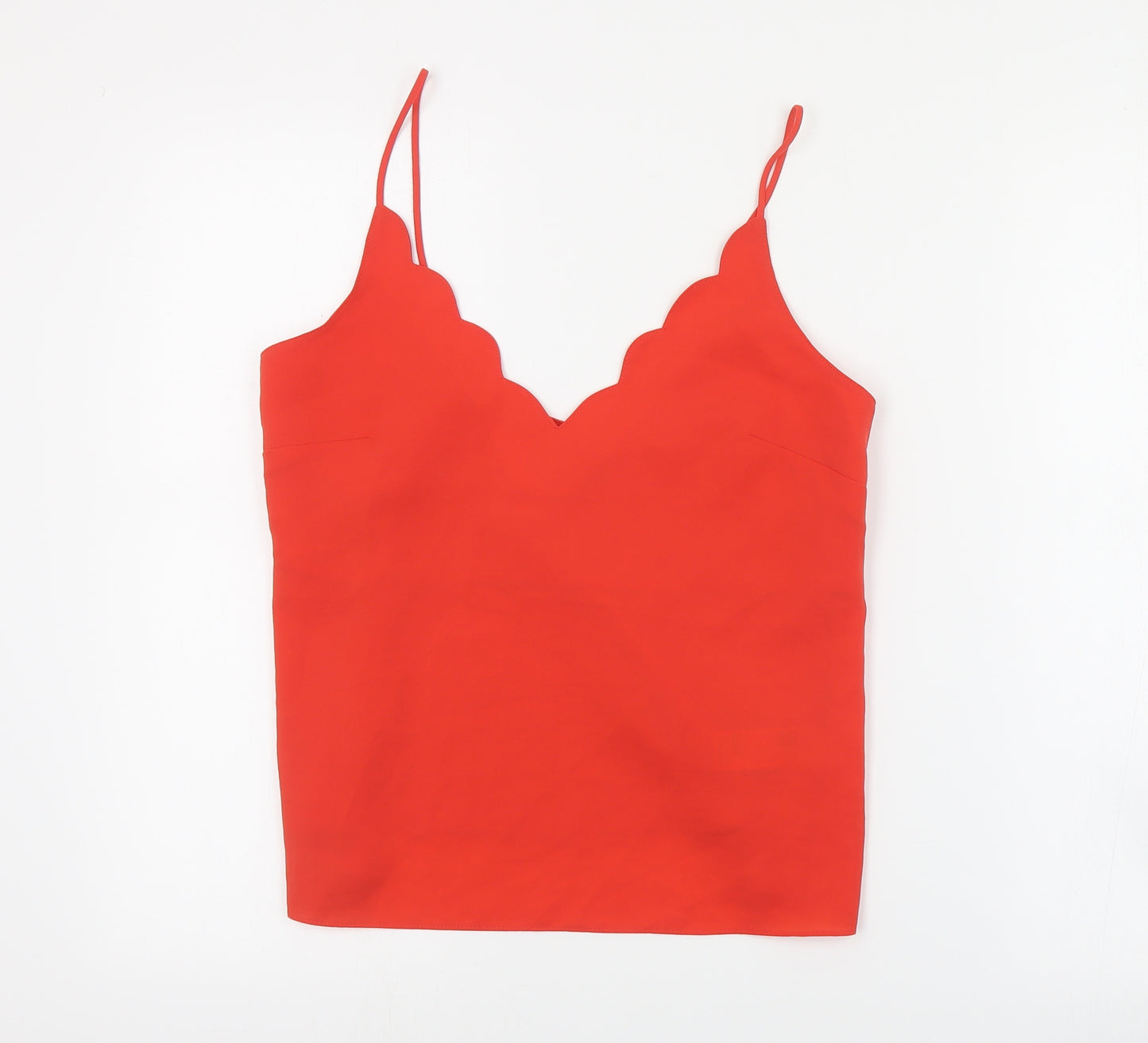 Topshop Womens Red  Polyester Camisole Tank Size 8 V-Neck