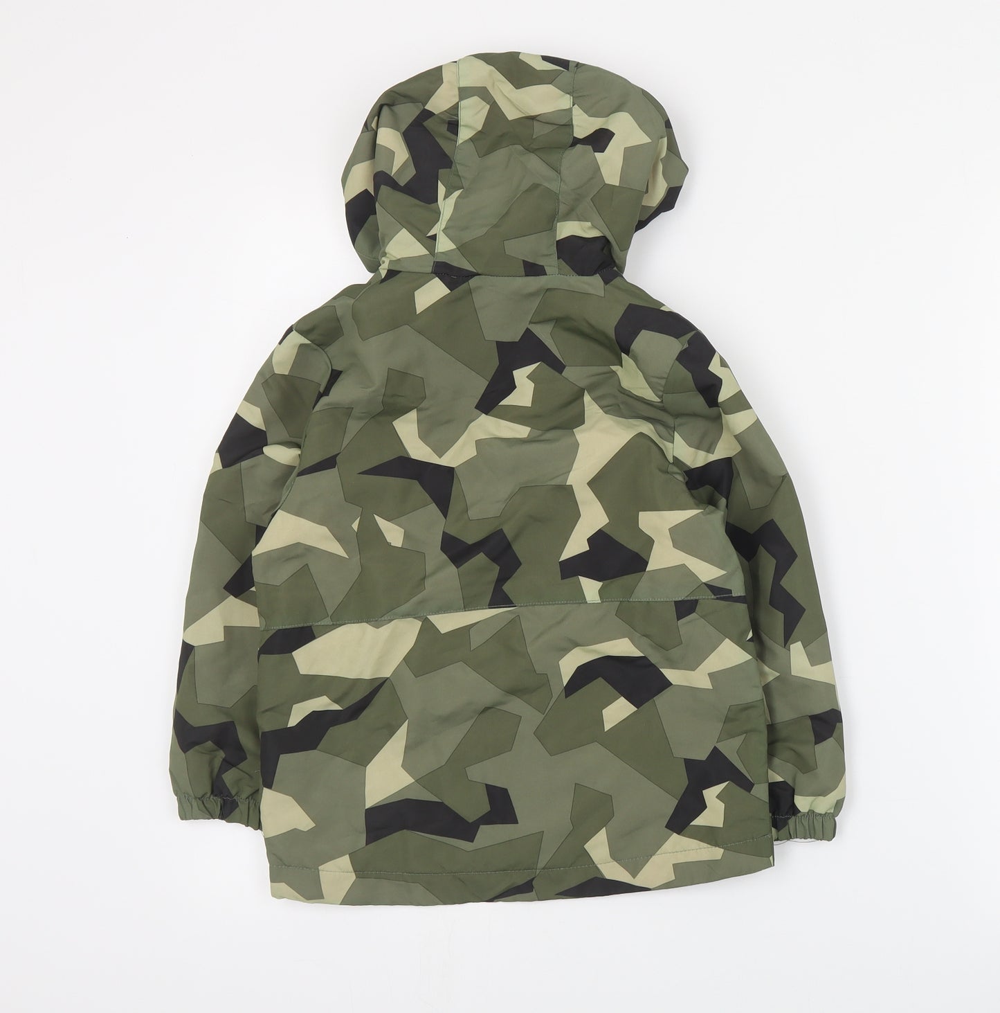 F&F Boys Green Camouflage  Rain Coat Coat Size 5-6 Years  Zip