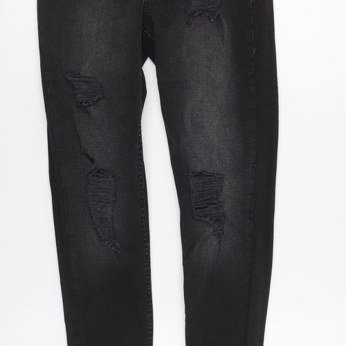 Primark Womens Black  Cotton Skinny Jeans Size 10 L30 in Regular Zip