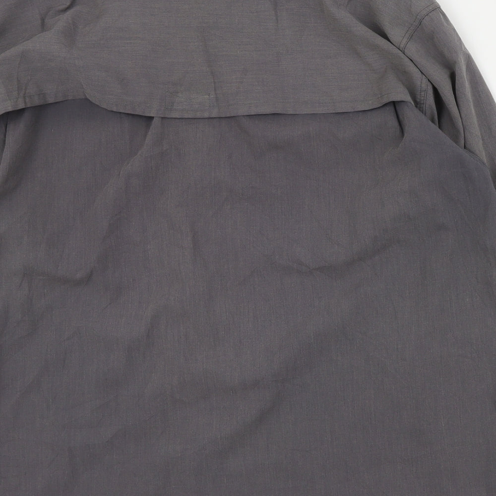 Mountain Craft Mens Grey  Polyester  Button-Up Size L Collared Button
