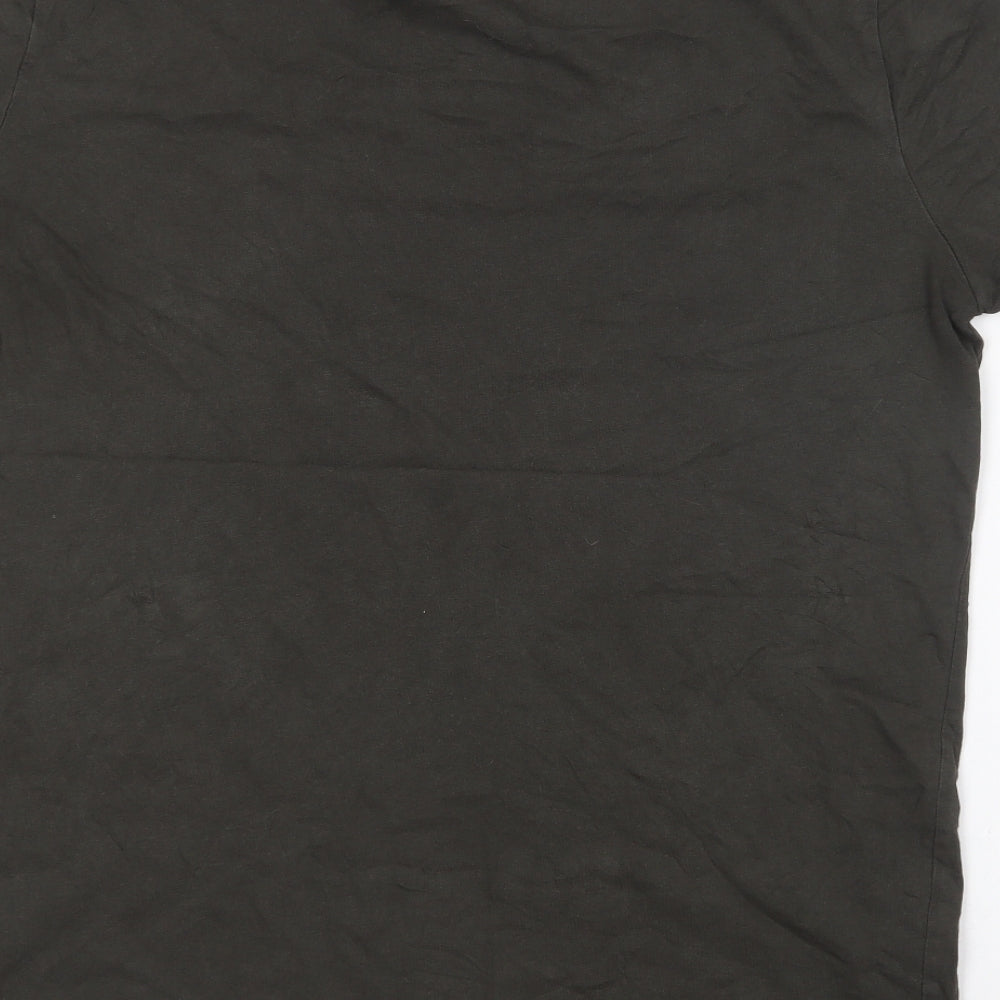 Timberland Womens Green  Cotton Basic T-Shirt Size M Round Neck