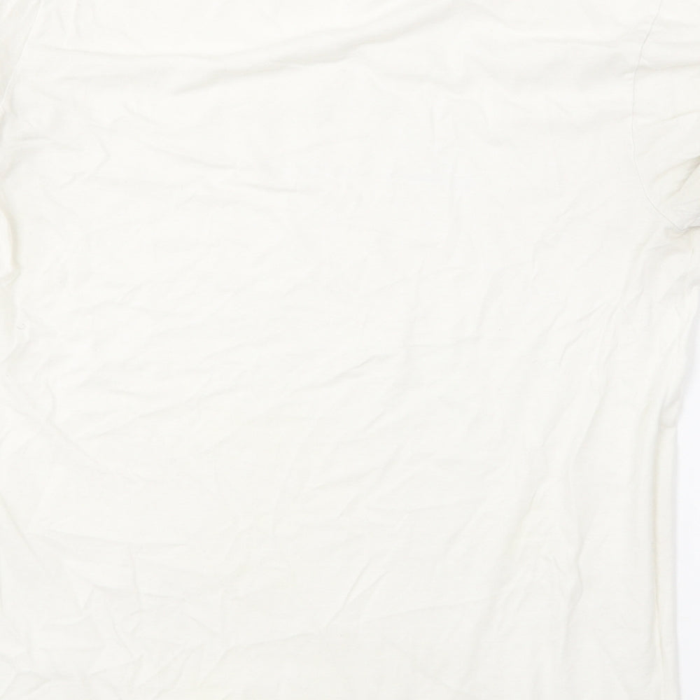 In the Style Womens White  Cotton Basic T-Shirt Size 8 Round Neck