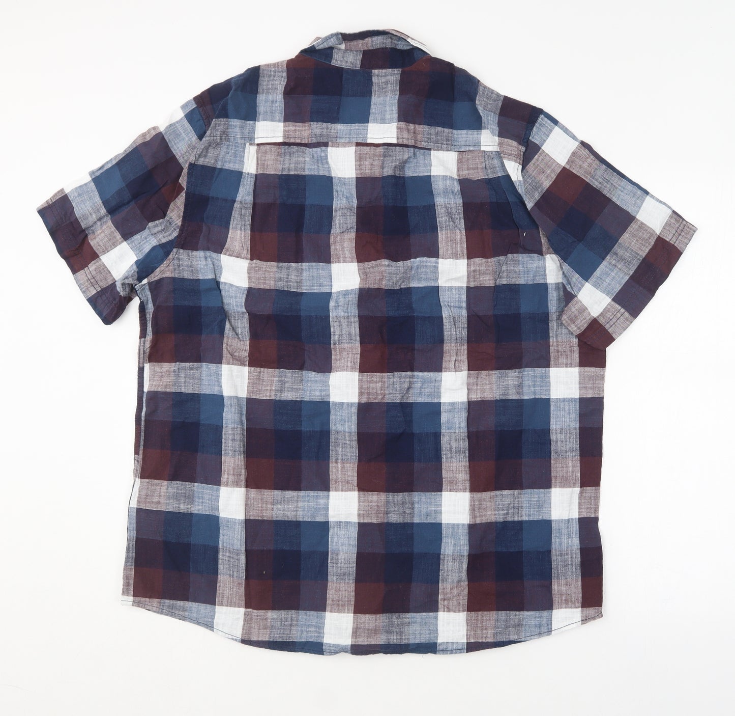 TOG 24 Mens Multicoloured Check Cotton  Button-Up Size XL Collared