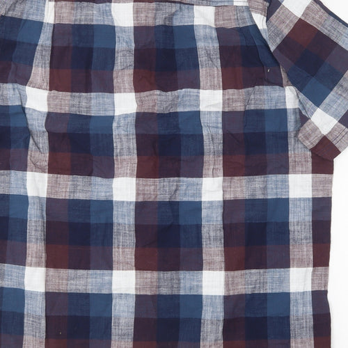 TOG 24 Mens Multicoloured Check Cotton  Button-Up Size XL Collared