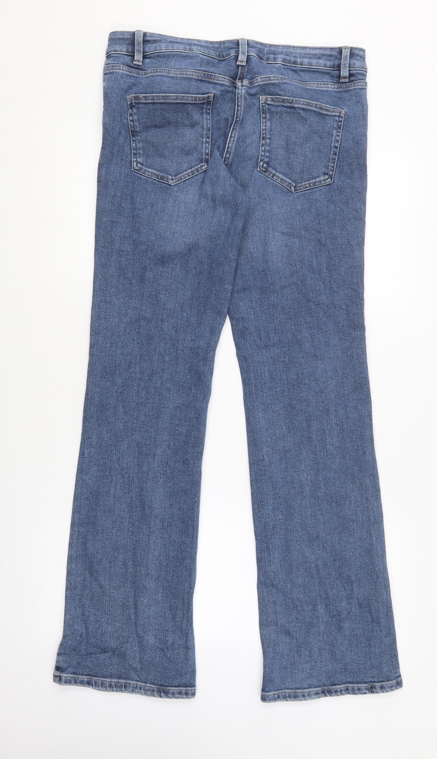 NEXT Womens Blue  Cotton Bootcut Jeans Size 12 L20 in Regular