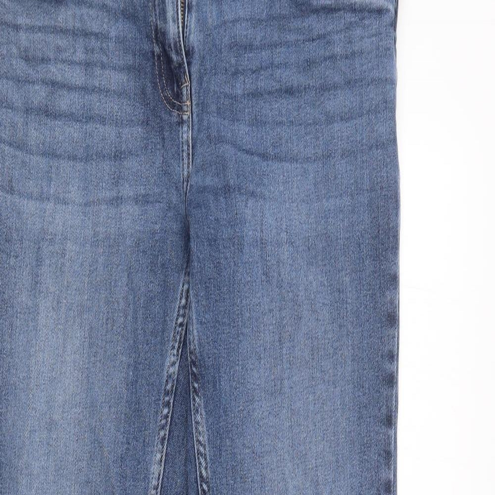 NEXT Womens Blue  Cotton Bootcut Jeans Size 12 L20 in Regular