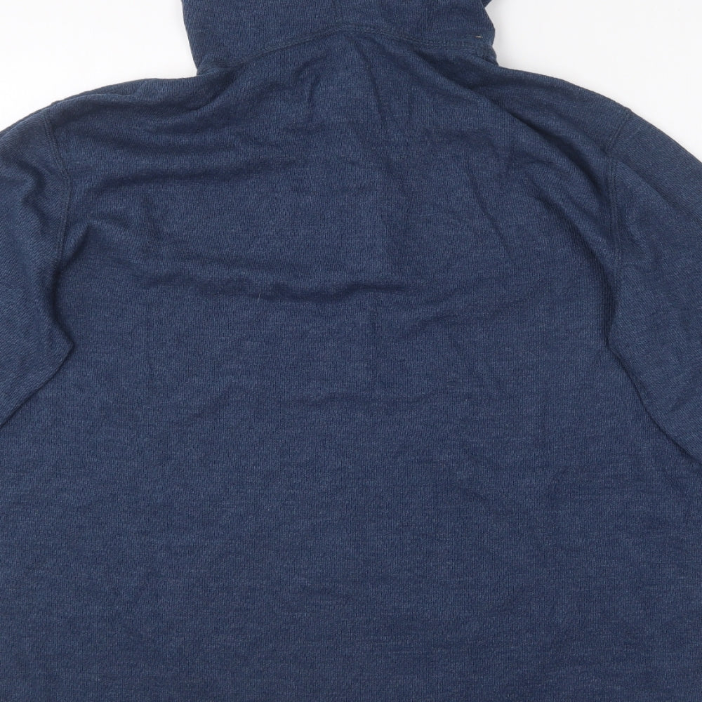 George Mens Blue  Cotton Pullover Hoodie Size L