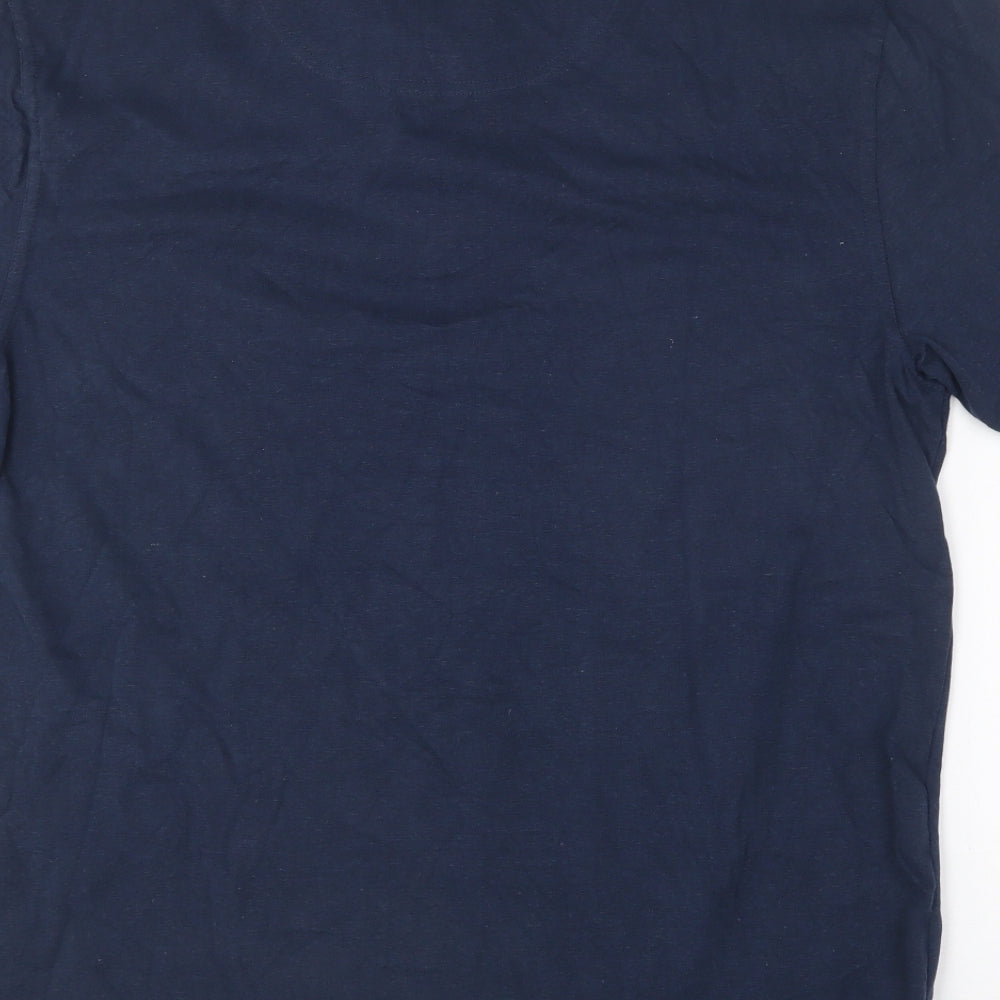 Raging Bull Mens Blue  Cotton  Polo Size L Collared
