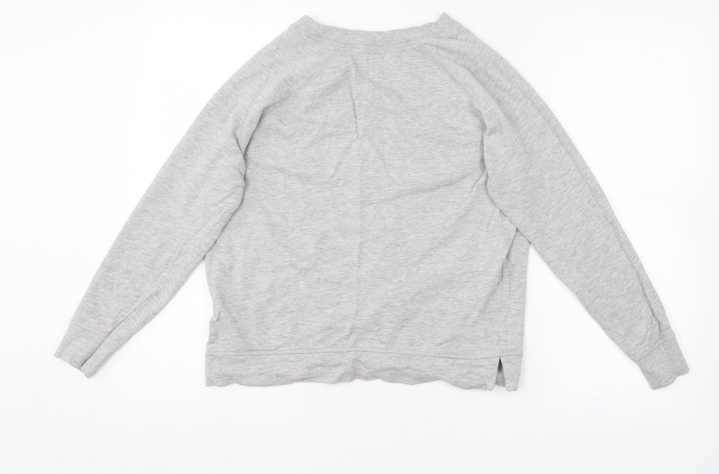 TU Womens Grey Round Neck  Cotton Pullover Jumper Size 8