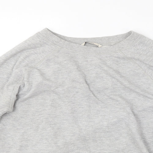 TU Womens Grey Round Neck  Cotton Pullover Jumper Size 8
