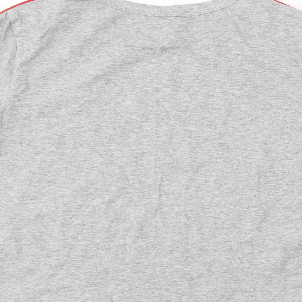 SheIn Womens Grey  Cotton Basic T-Shirt Size L Round Neck