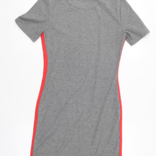 H&M Womens Grey  Polyester Bodycon  Size 42  Round Neck