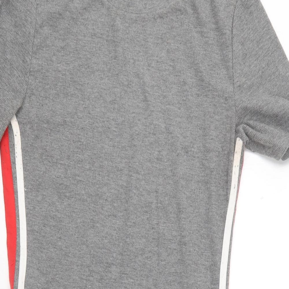 H&M Womens Grey  Polyester Bodycon  Size 42  Round Neck