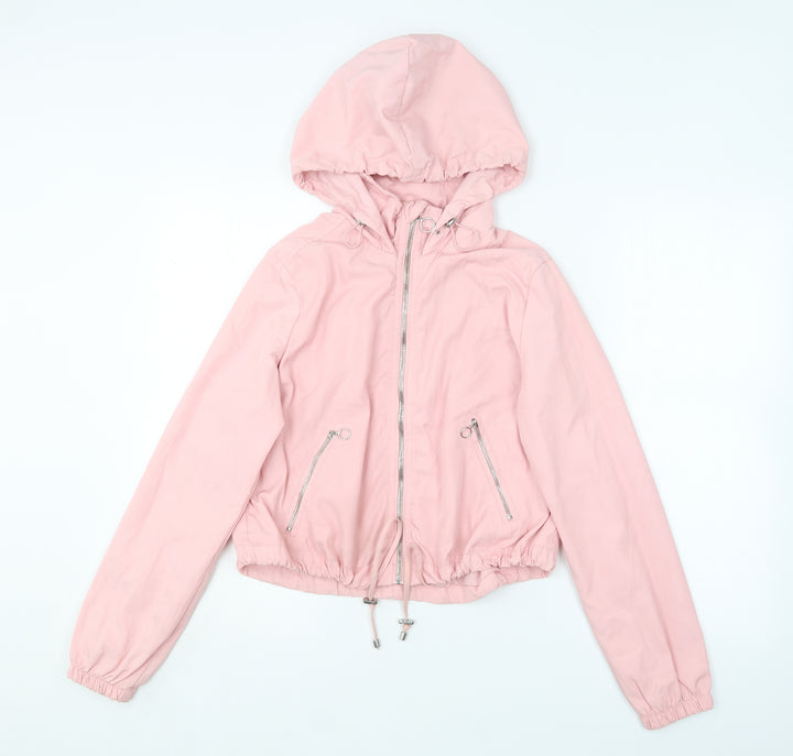 Bershka Girls Pink Jacket Coat Size S