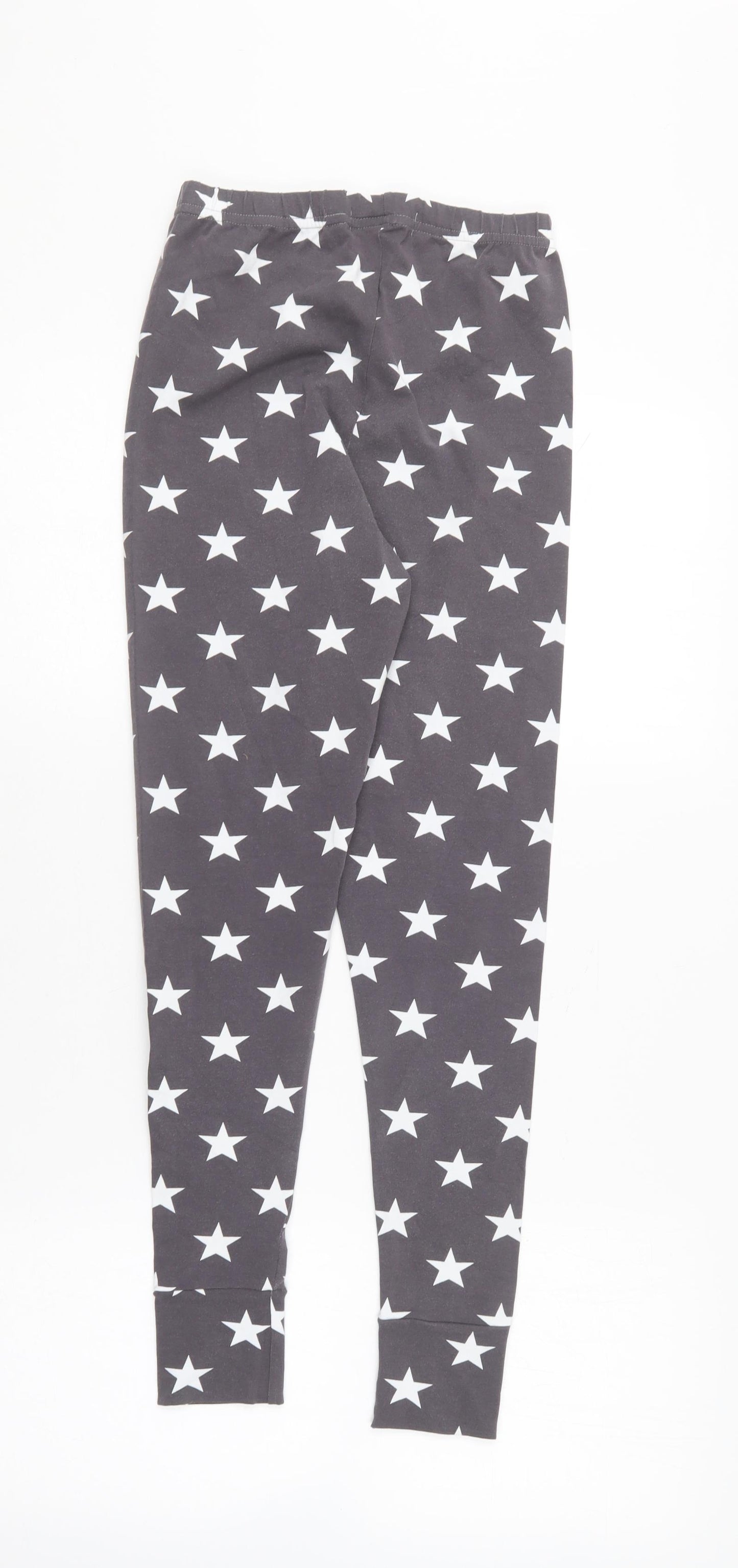 Fred & Noah Womens Grey Geometric Cotton Jogger Leggings Size XS L24 in   - Star print.