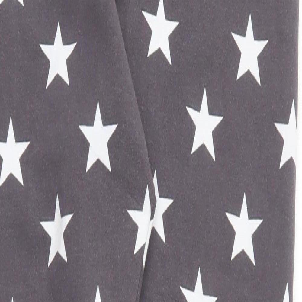 Fred & Noah Womens Grey Geometric Cotton Jogger Leggings Size XS L24 in   - Star print.