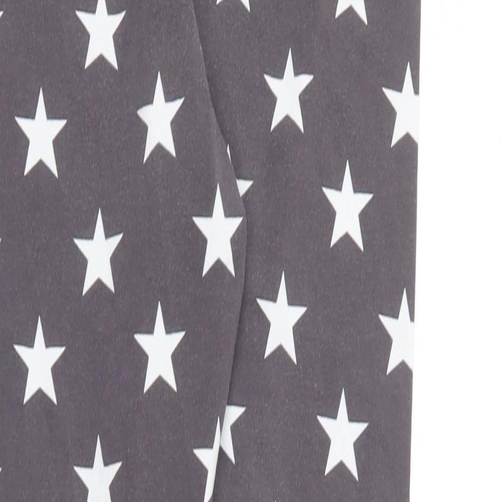 Fred & Noah Womens Grey Geometric Cotton Jogger Leggings Size XS L24 in   - Star print.