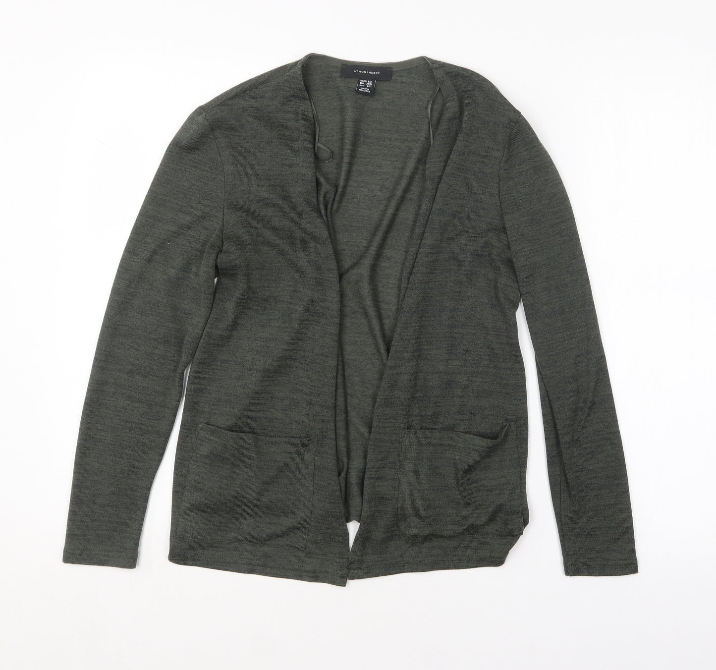Atmosphere Womens Green V-Neck  Polyester Cardigan Jumper Size 6