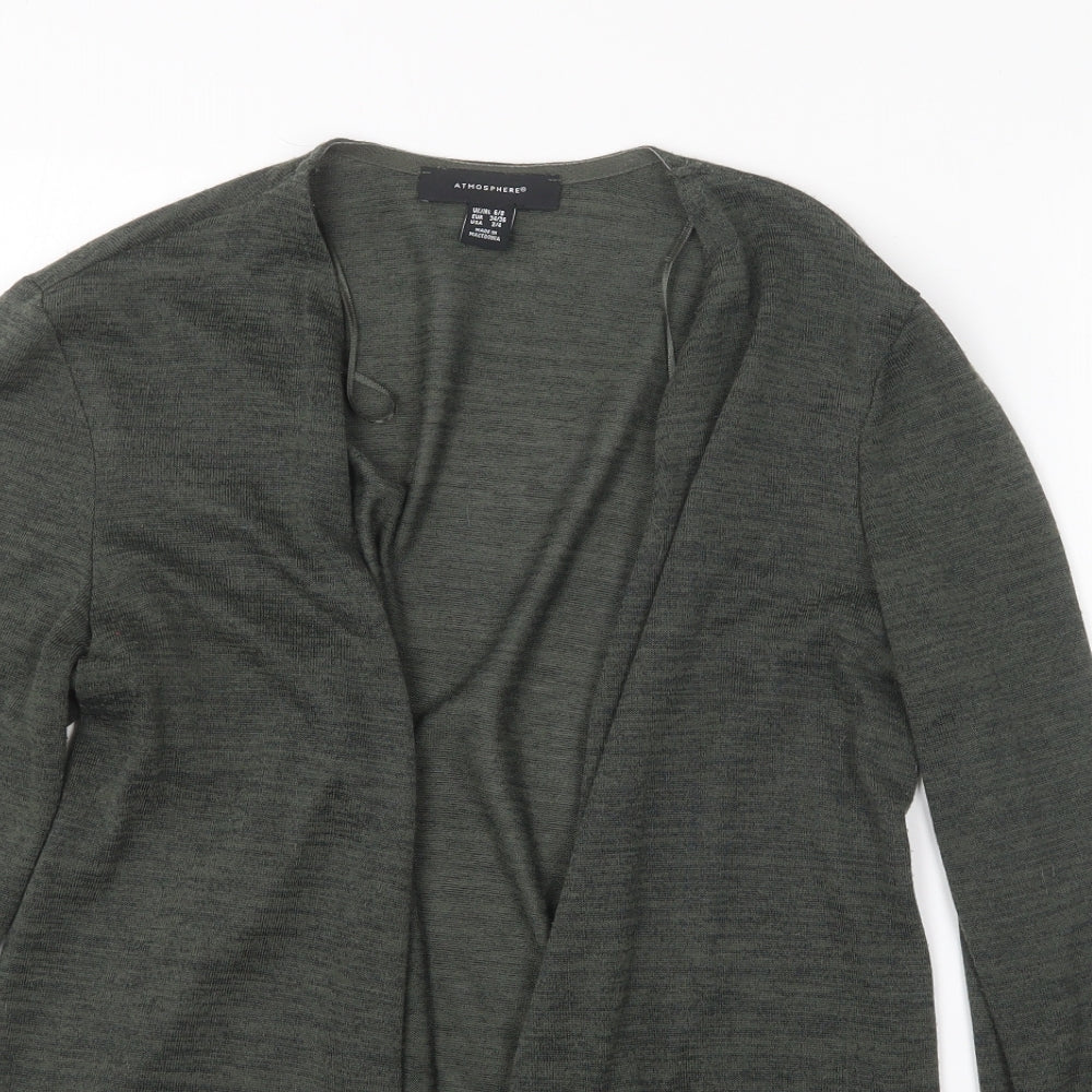 Atmosphere Womens Green V-Neck  Polyester Cardigan Jumper Size 6