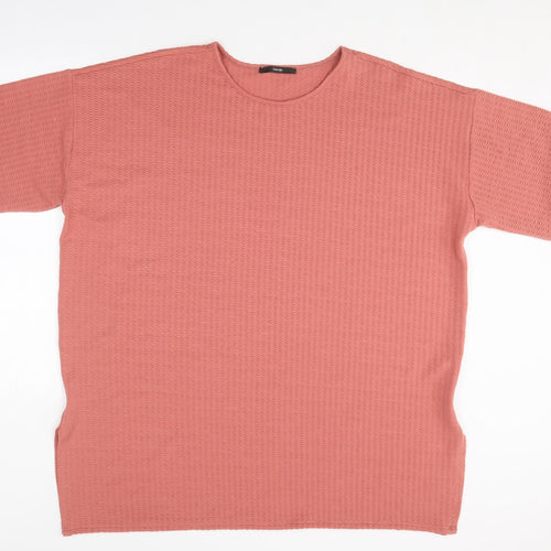 George Womens Pink  Polyester Basic T-Shirt Size 22 Round Neck
