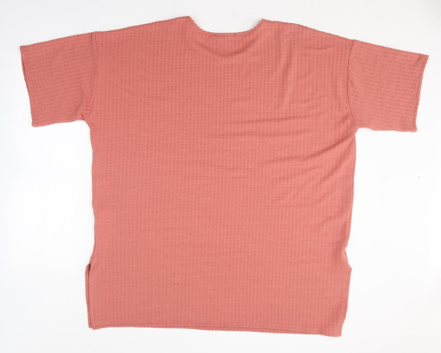 George Womens Pink  Polyester Basic T-Shirt Size 22 Round Neck