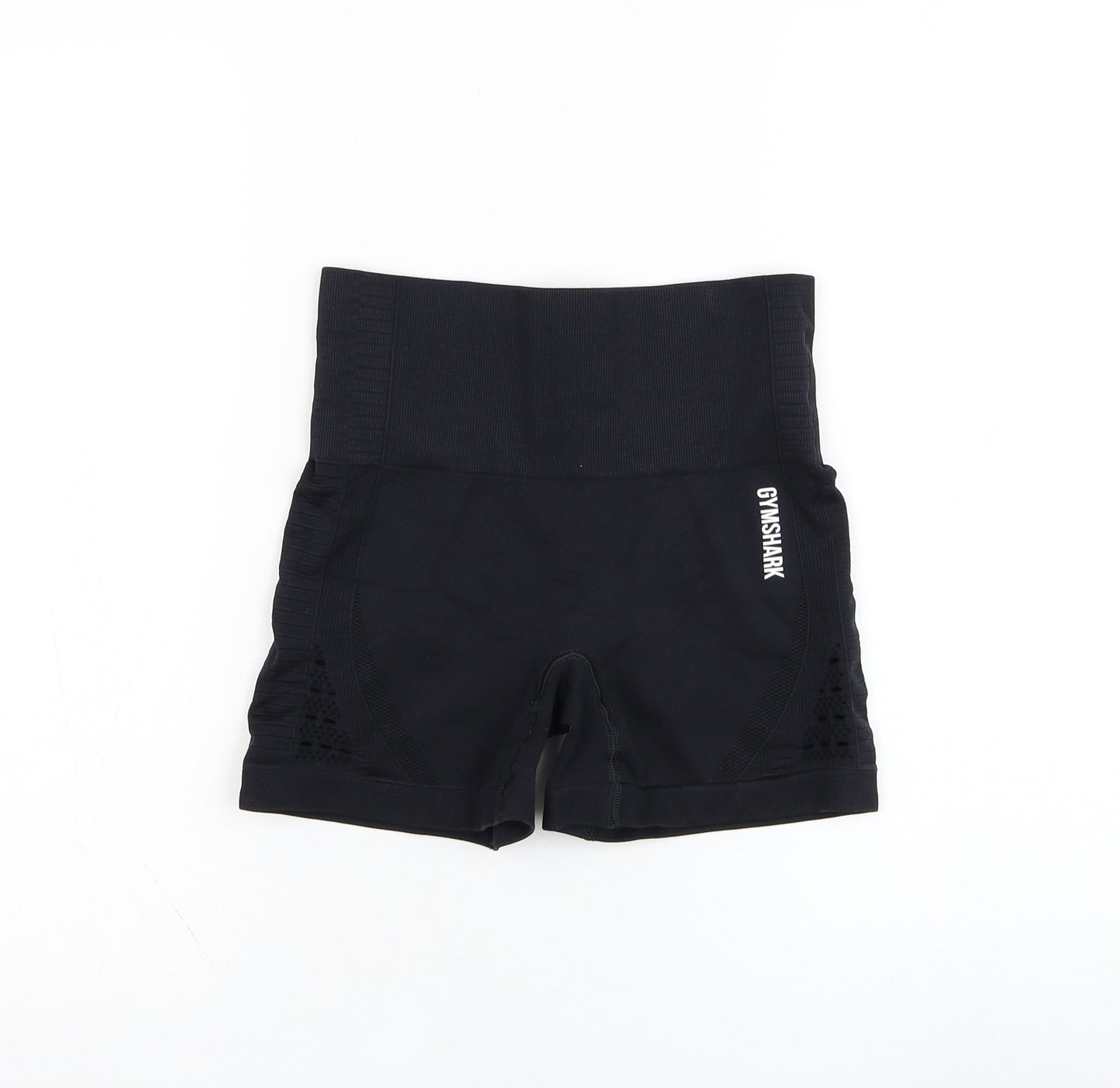 Gymshark Womens Black  Polyester Compression Shorts Size 26 in L5 in Regular